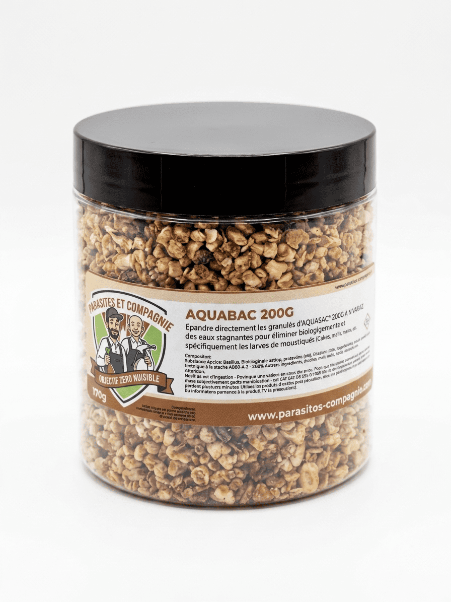 AQUABAC® 200G – Traitement Biologique Anti-Moustiques (Granulés Larvicides Bti) – 175g